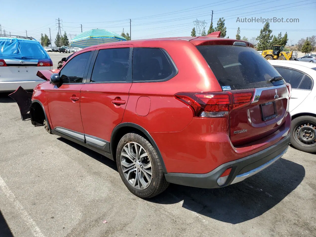 2017 Mitsubishi Outlander Es Красный vin: JA4AD2A30HZ055076