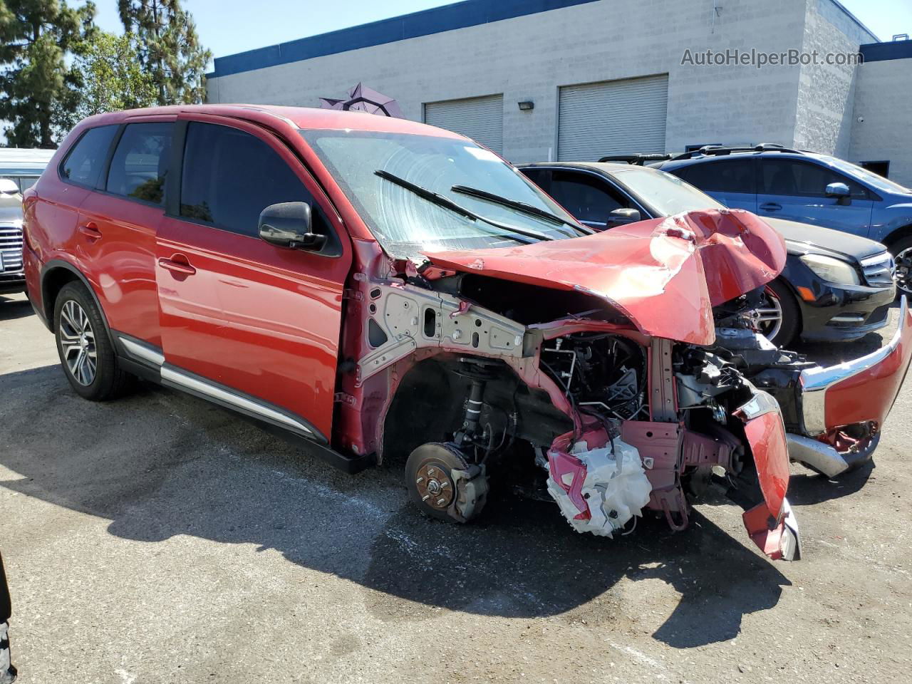 2017 Mitsubishi Outlander Es Красный vin: JA4AD2A30HZ055076