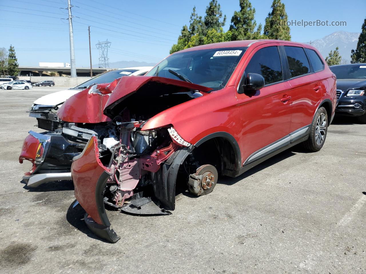 2017 Mitsubishi Outlander Es Красный vin: JA4AD2A30HZ055076