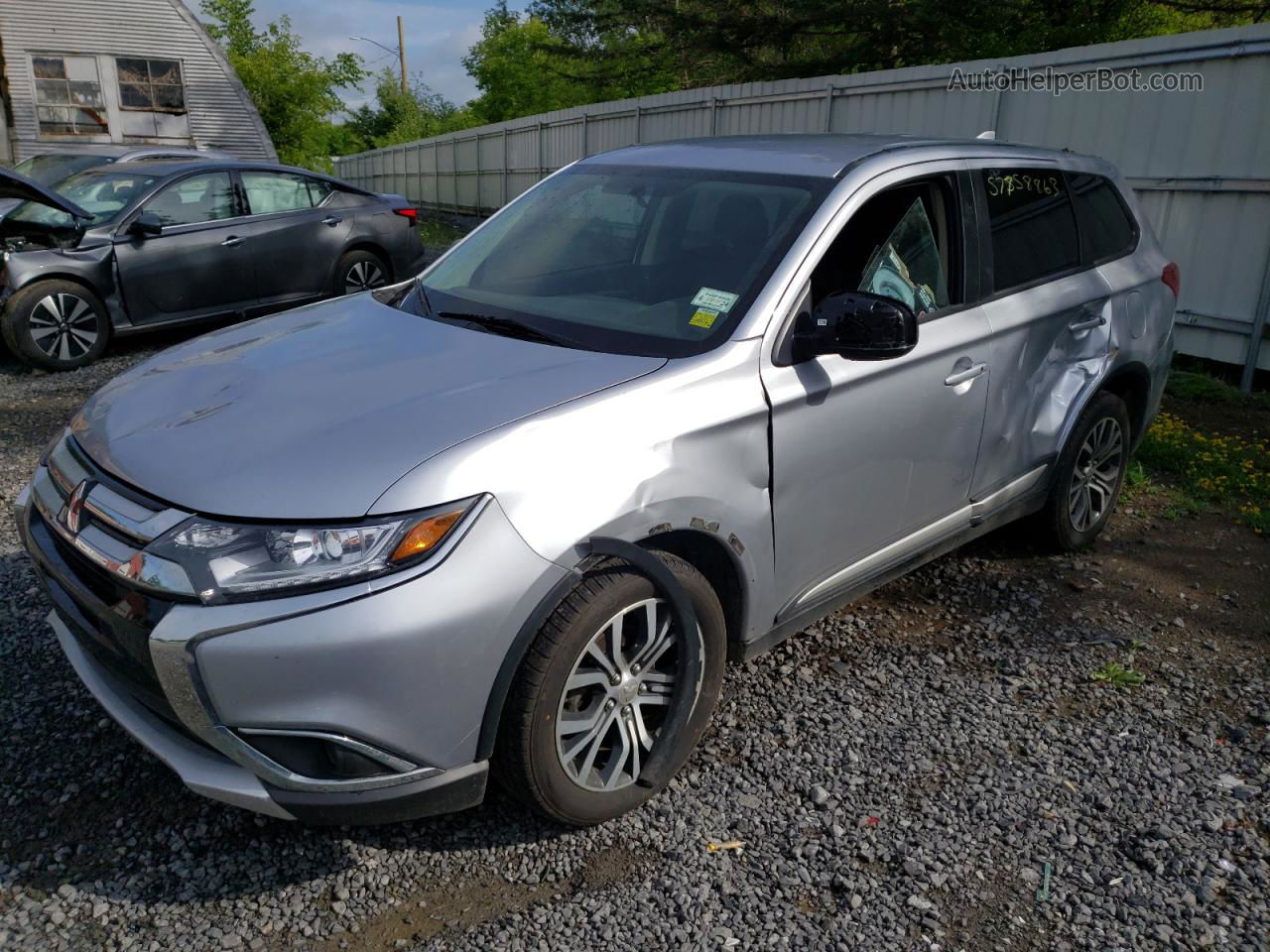 2017 Mitsubishi Outlander Es Silver vin: JA4AD2A30HZ061623