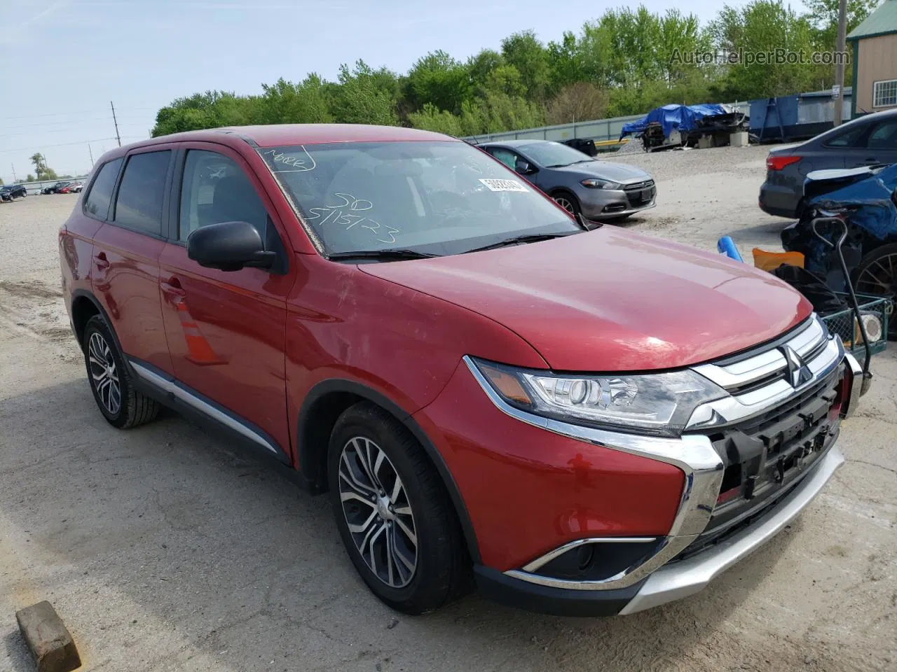 2017 Mitsubishi Outlander Es Red vin: JA4AD2A30HZ066627