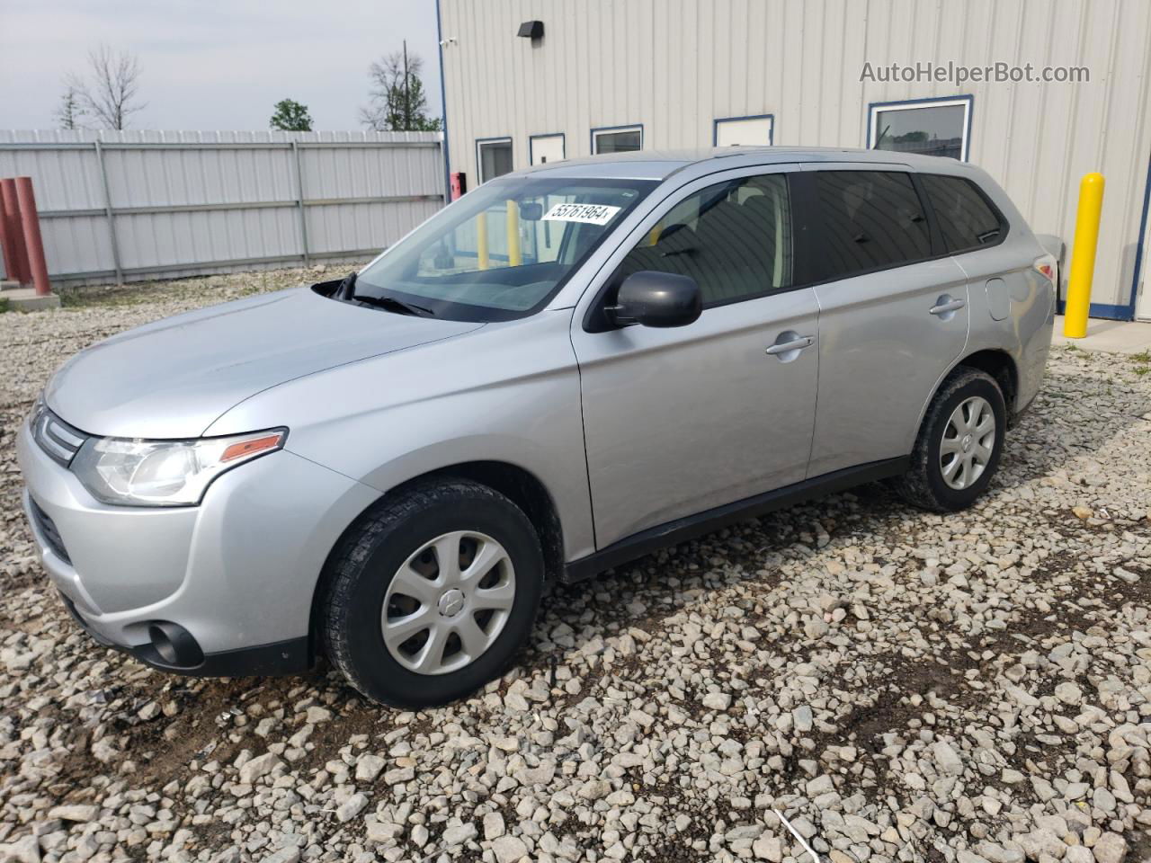 2014 Mitsubishi Outlander Es Silver vin: JA4AD2A32EZ007932