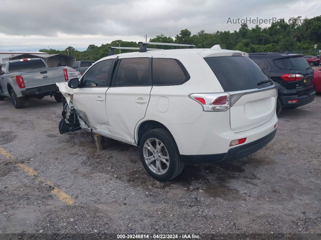 2014 Mitsubishi Outlander Es White vin: JA4AD2A32EZ013276