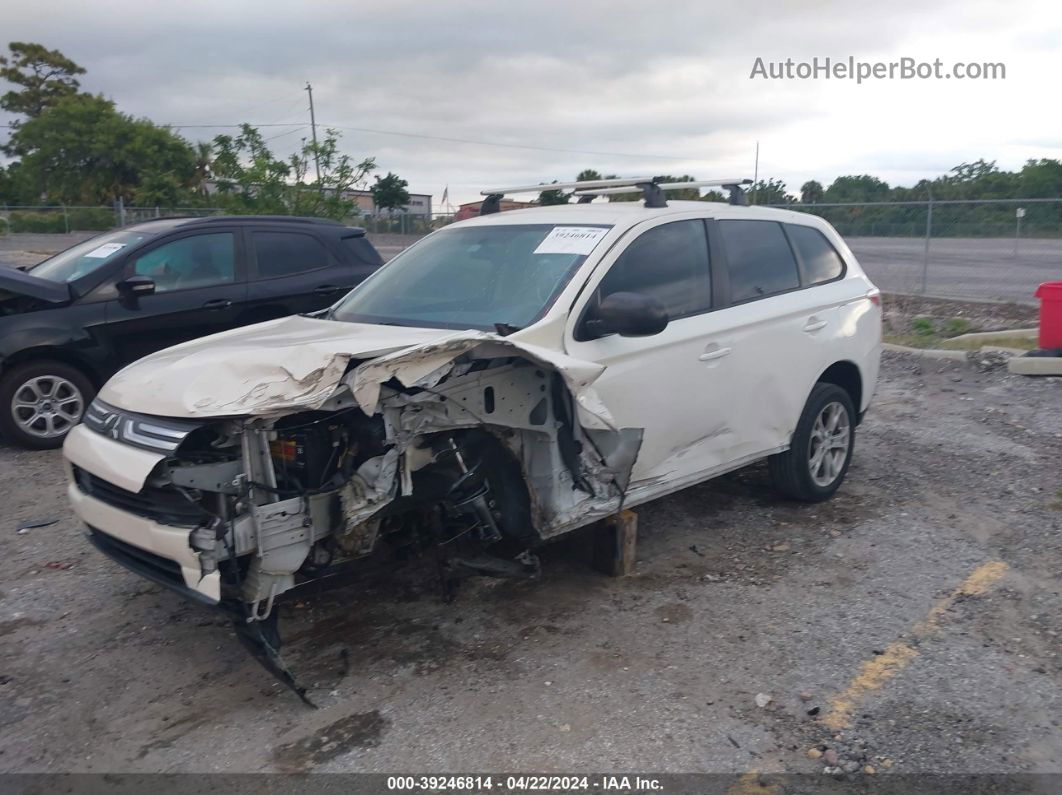 2014 Mitsubishi Outlander Es White vin: JA4AD2A32EZ013276