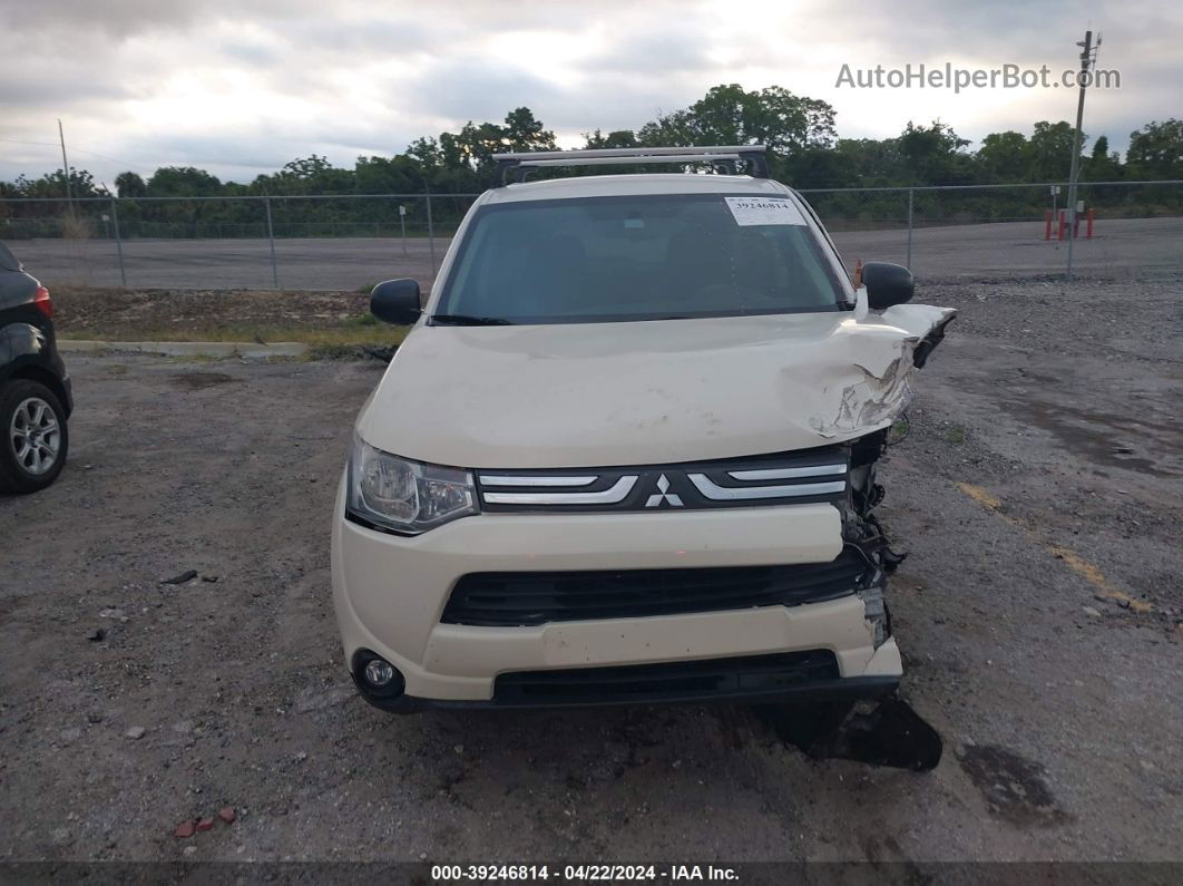 2014 Mitsubishi Outlander Es White vin: JA4AD2A32EZ013276