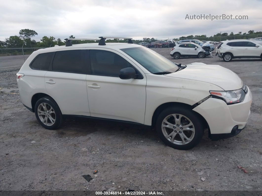 2014 Mitsubishi Outlander Es White vin: JA4AD2A32EZ013276