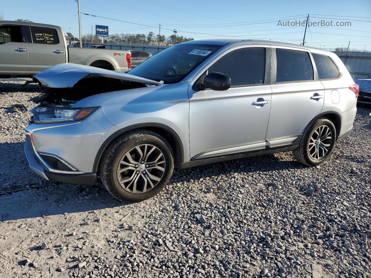 2016 Mitsubishi Outlander Es Silver vin: JA4AD2A32GZ025981