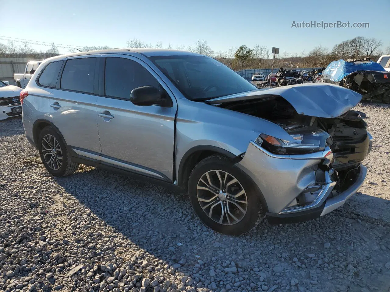 2016 Mitsubishi Outlander Es Silver vin: JA4AD2A32GZ025981