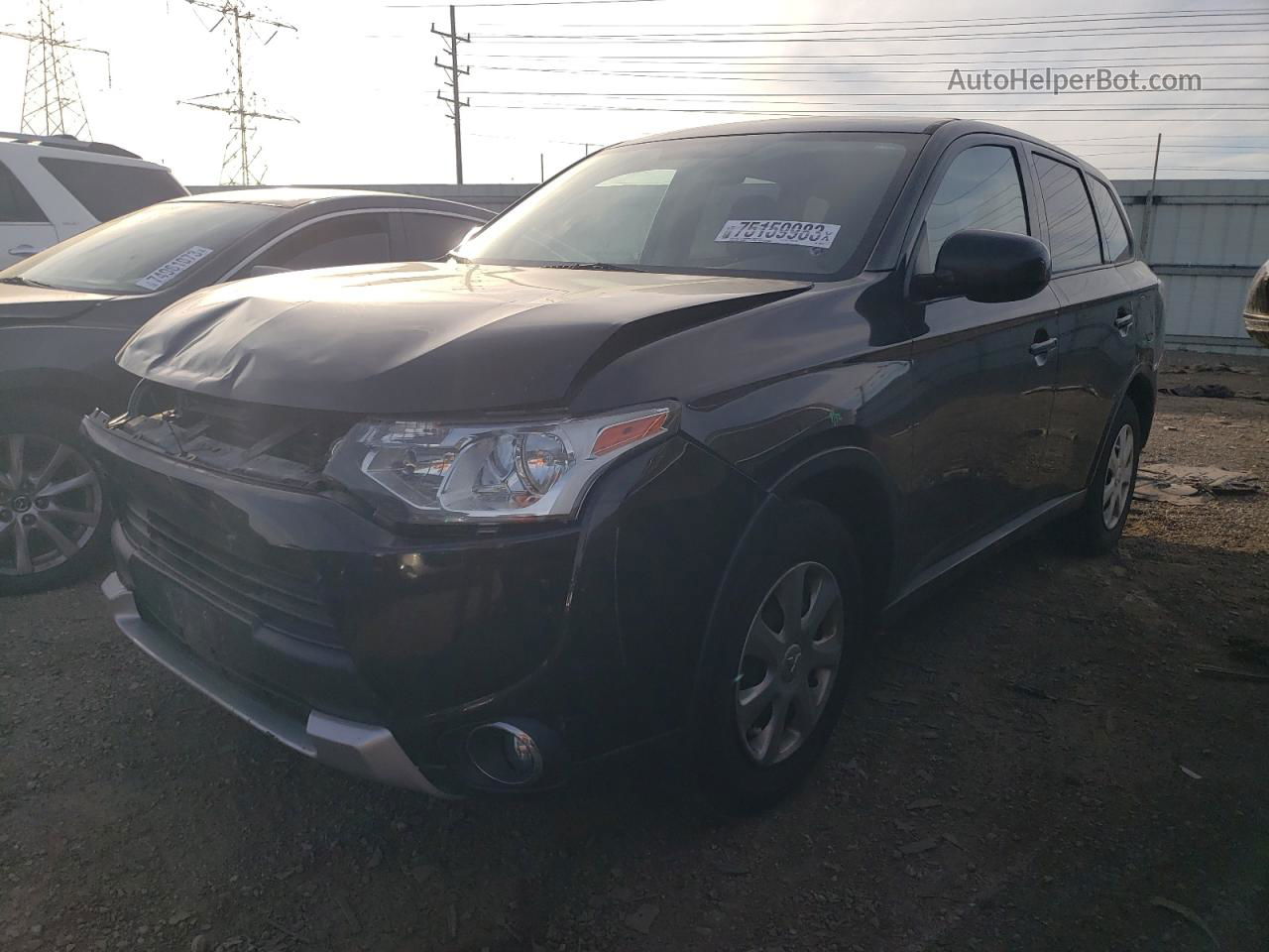 2015 Mitsubishi Outlander Es Black vin: JA4AD2A33FZ001641