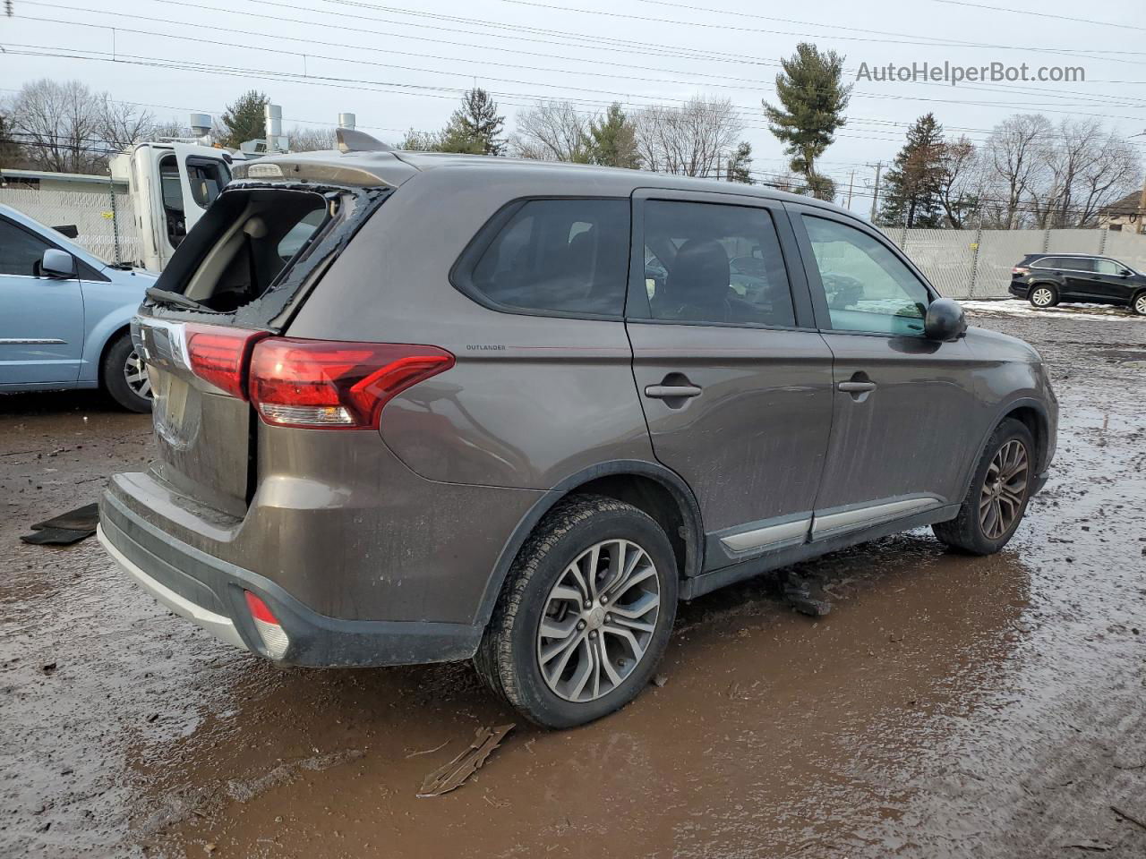 2017 Mitsubishi Outlander Es Коричневый vin: JA4AD2A33HZ052947