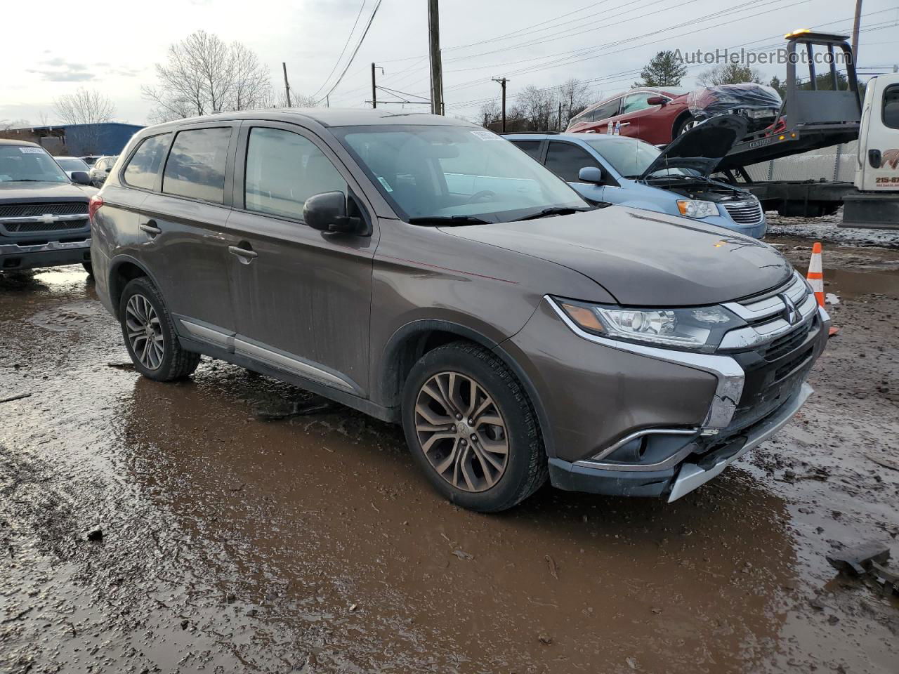 2017 Mitsubishi Outlander Es Коричневый vin: JA4AD2A33HZ052947