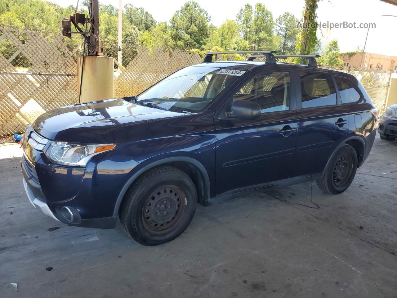 2015 Mitsubishi Outlander Es Blue vin: JA4AD2A34FZ013295