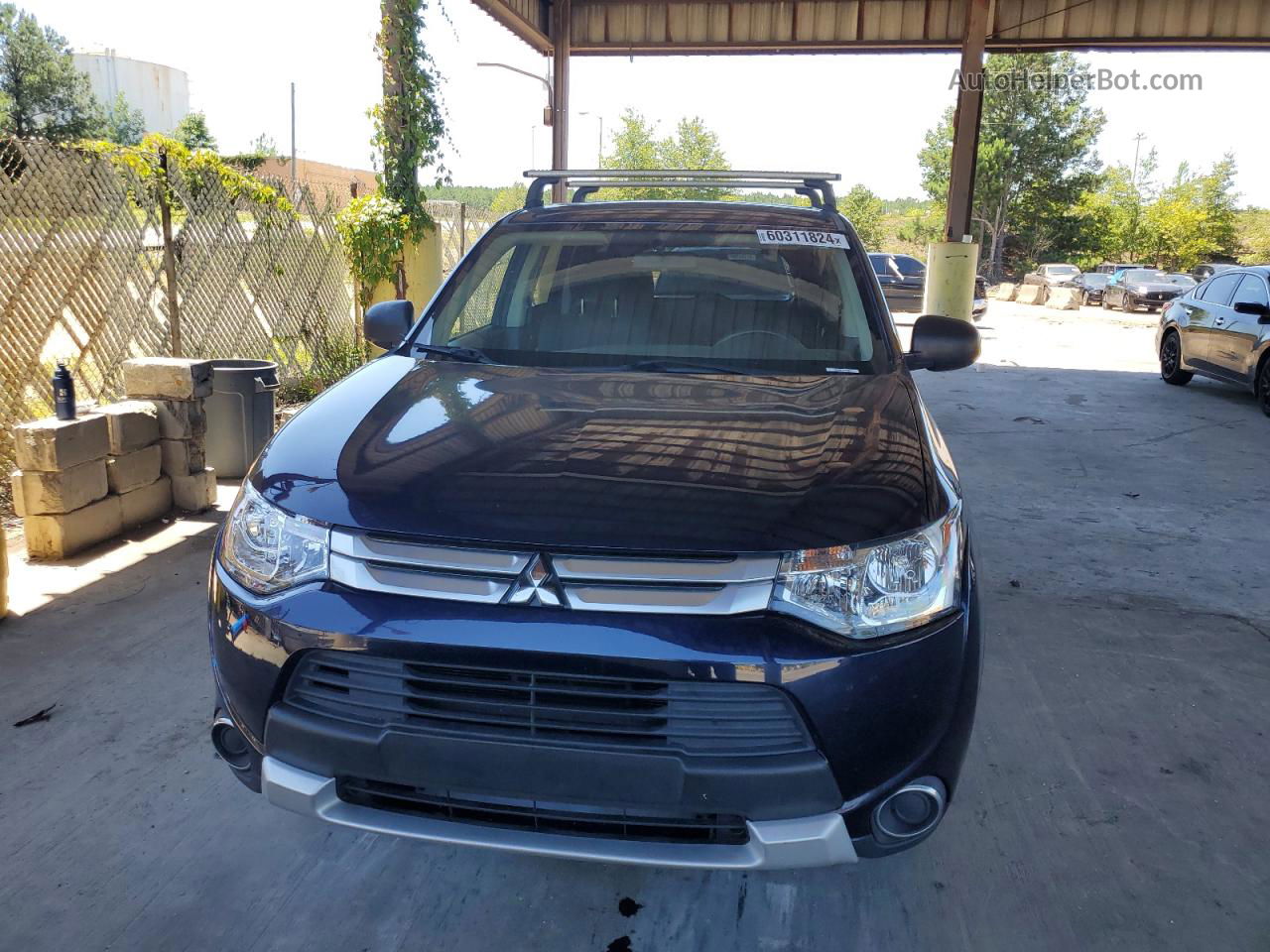 2015 Mitsubishi Outlander Es Синий vin: JA4AD2A34FZ013295