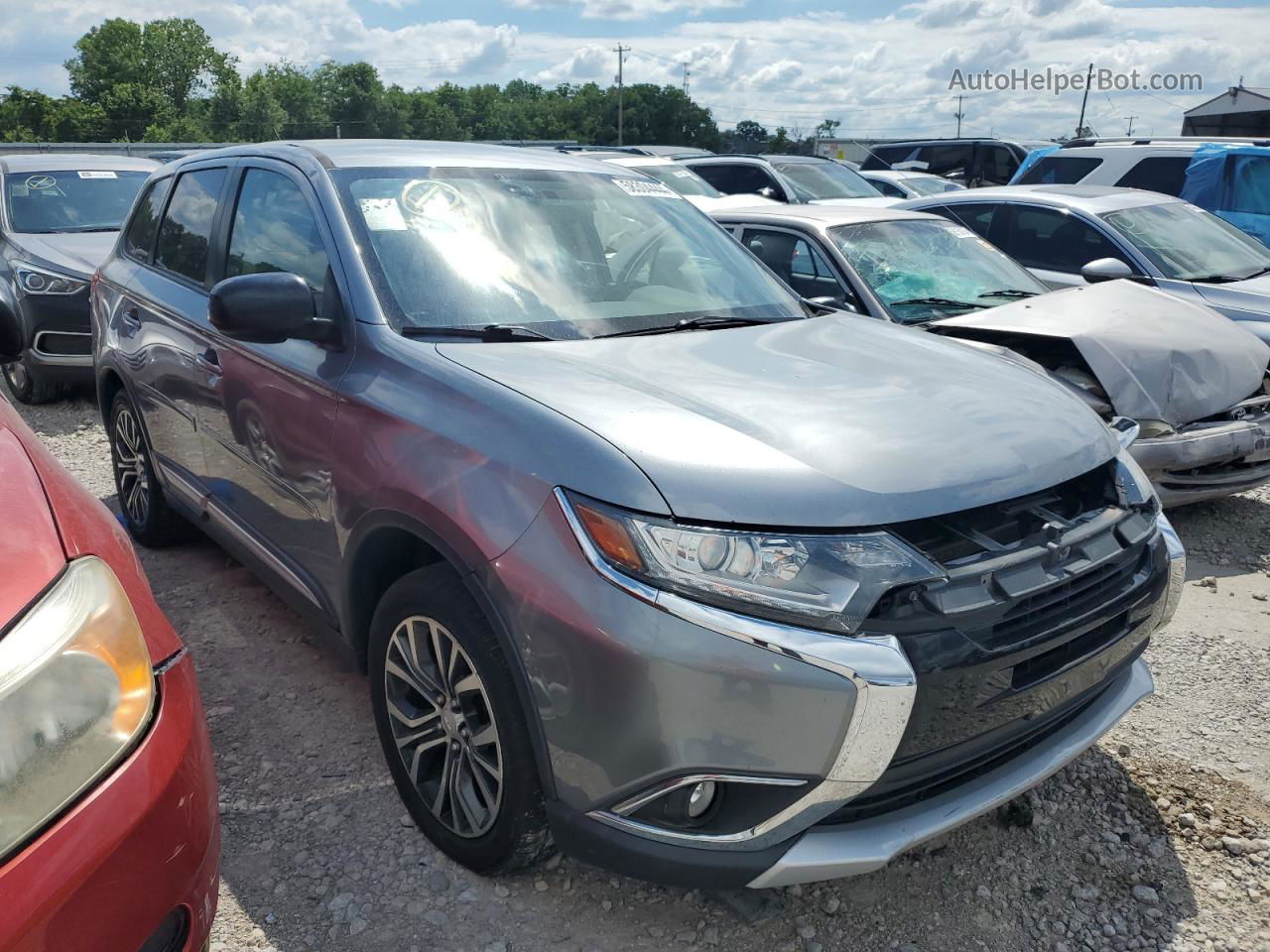 2016 Mitsubishi Outlander Es Silver vin: JA4AD2A34GZ008020