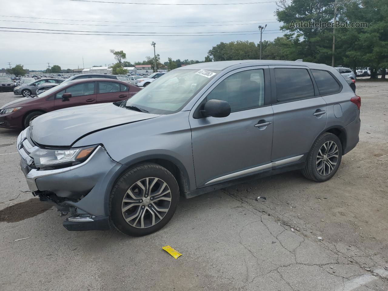 2017 Mitsubishi Outlander Es Серебряный vin: JA4AD2A34HZ016197