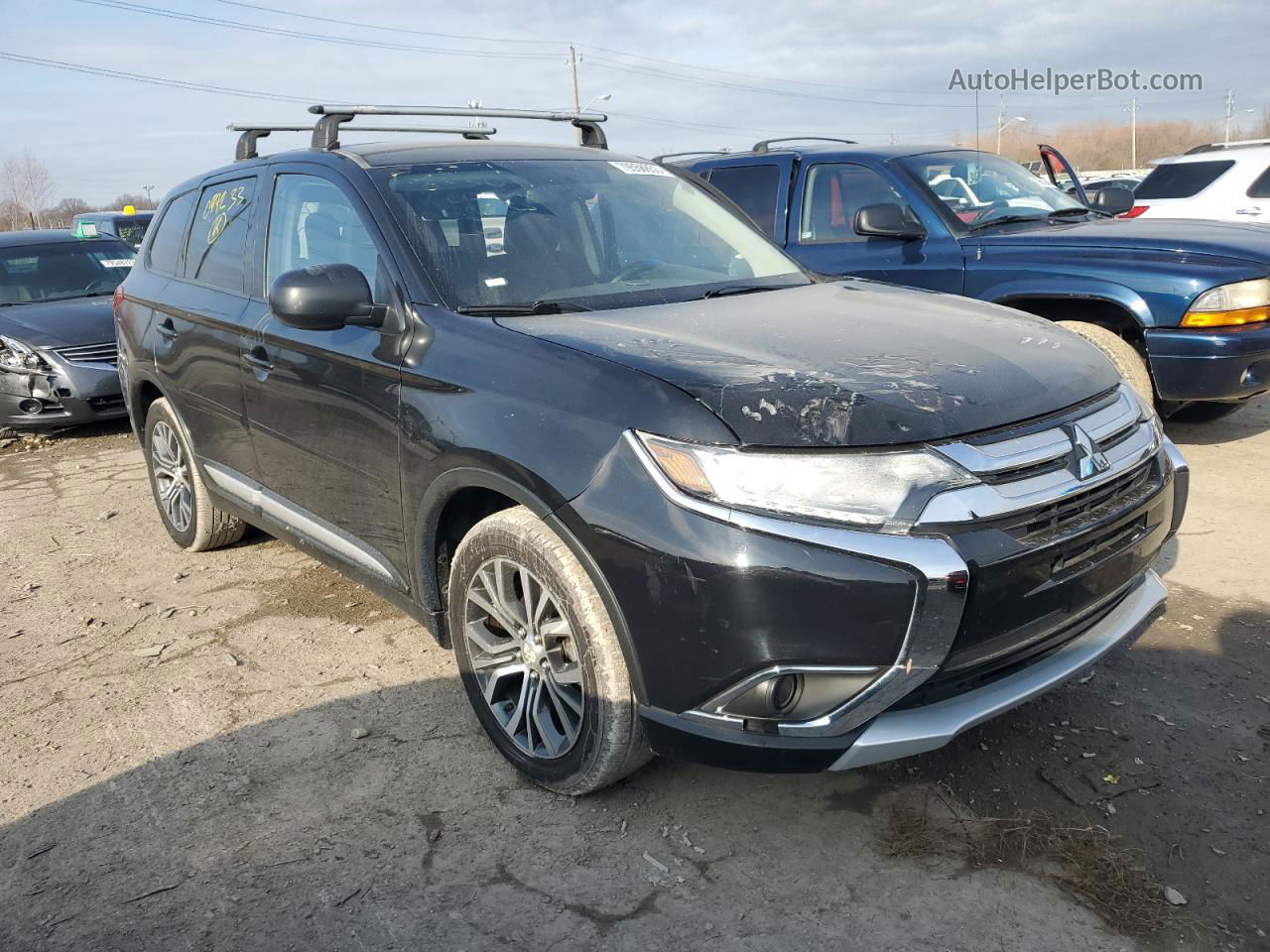 2017 Mitsubishi Outlander Es Black vin: JA4AD2A34HZ049233