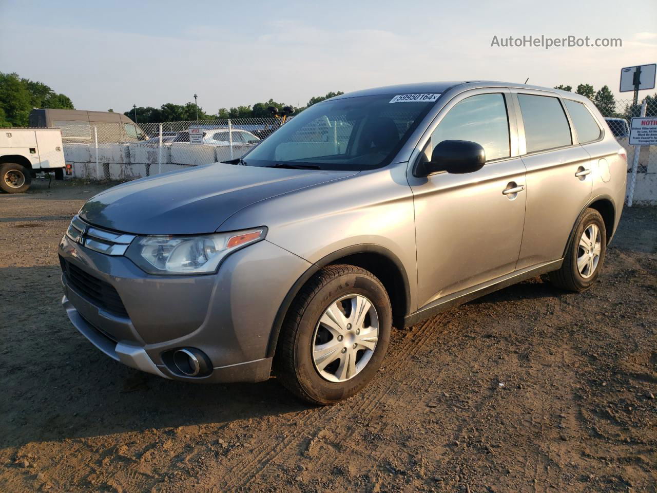 2015 Mitsubishi Outlander Es Gray vin: JA4AD2A36FZ005151