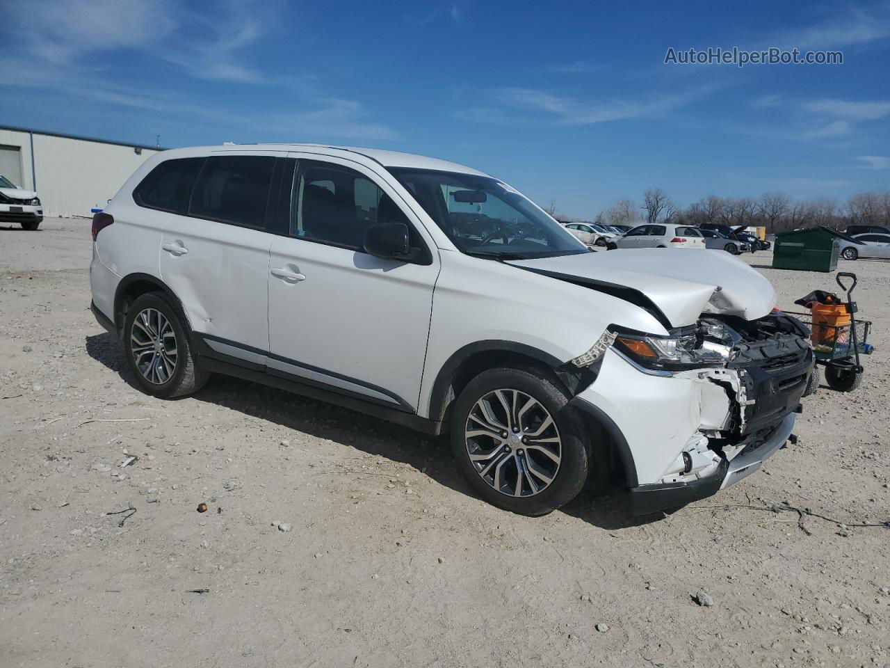 2017 Mitsubishi Outlander Es White vin: JA4AD2A36HZ052375