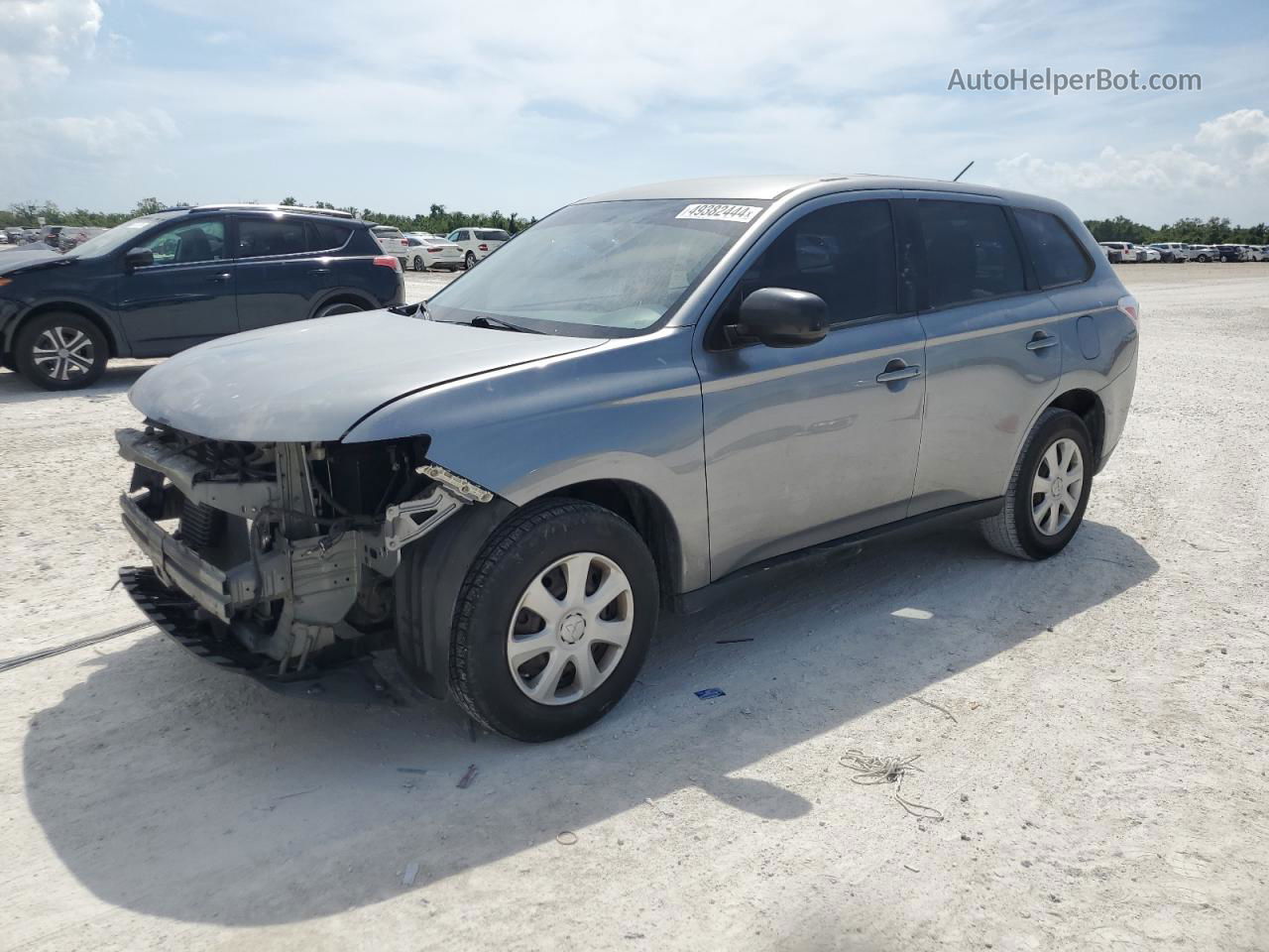 2014 Mitsubishi Outlander Es Gray vin: JA4AD2A37EZ007005