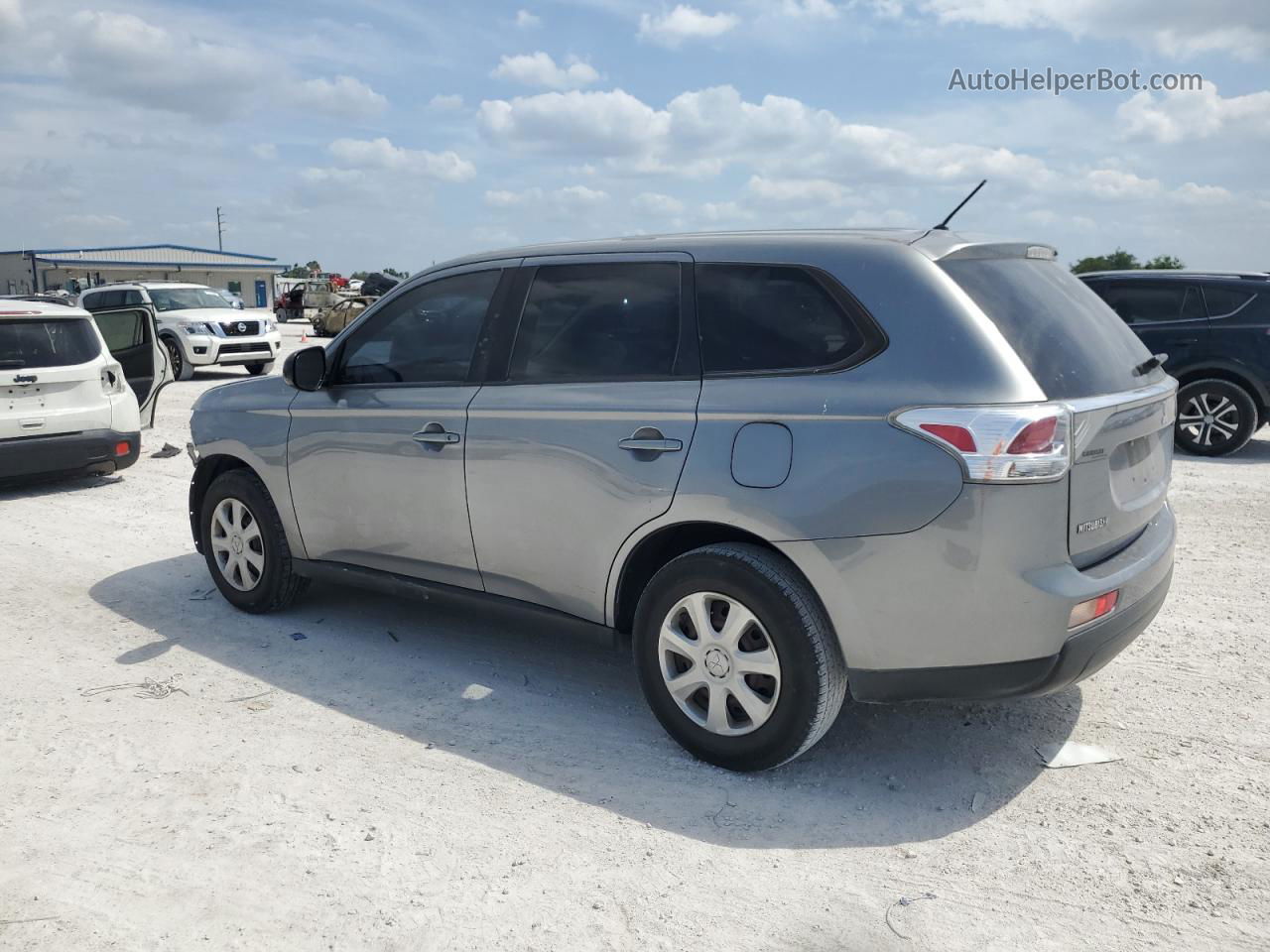 2014 Mitsubishi Outlander Es Gray vin: JA4AD2A37EZ007005