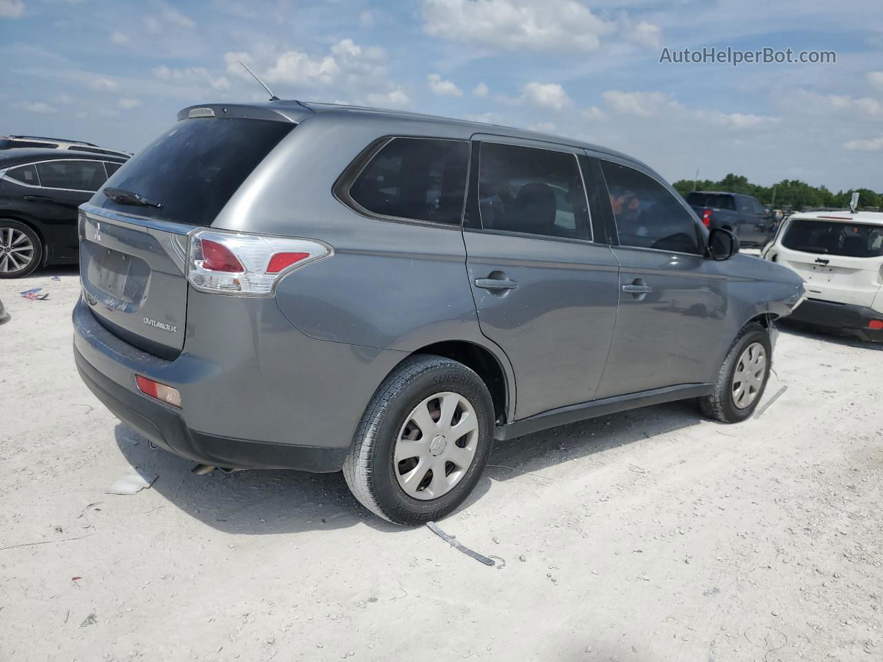 2014 Mitsubishi Outlander Es Gray vin: JA4AD2A37EZ007005