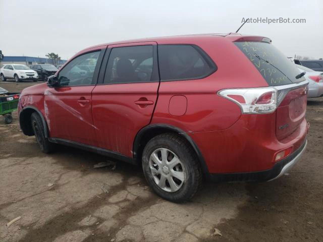 2015 Mitsubishi Outlander Es Burgundy vin: JA4AD2A37FZ006289