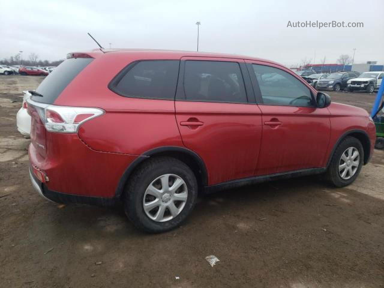 2015 Mitsubishi Outlander Es Burgundy vin: JA4AD2A37FZ006289