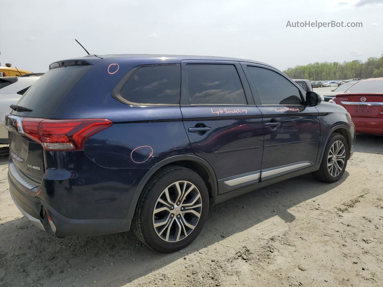 2016 Mitsubishi Outlander Es Blue vin: JA4AD2A37GZ025703