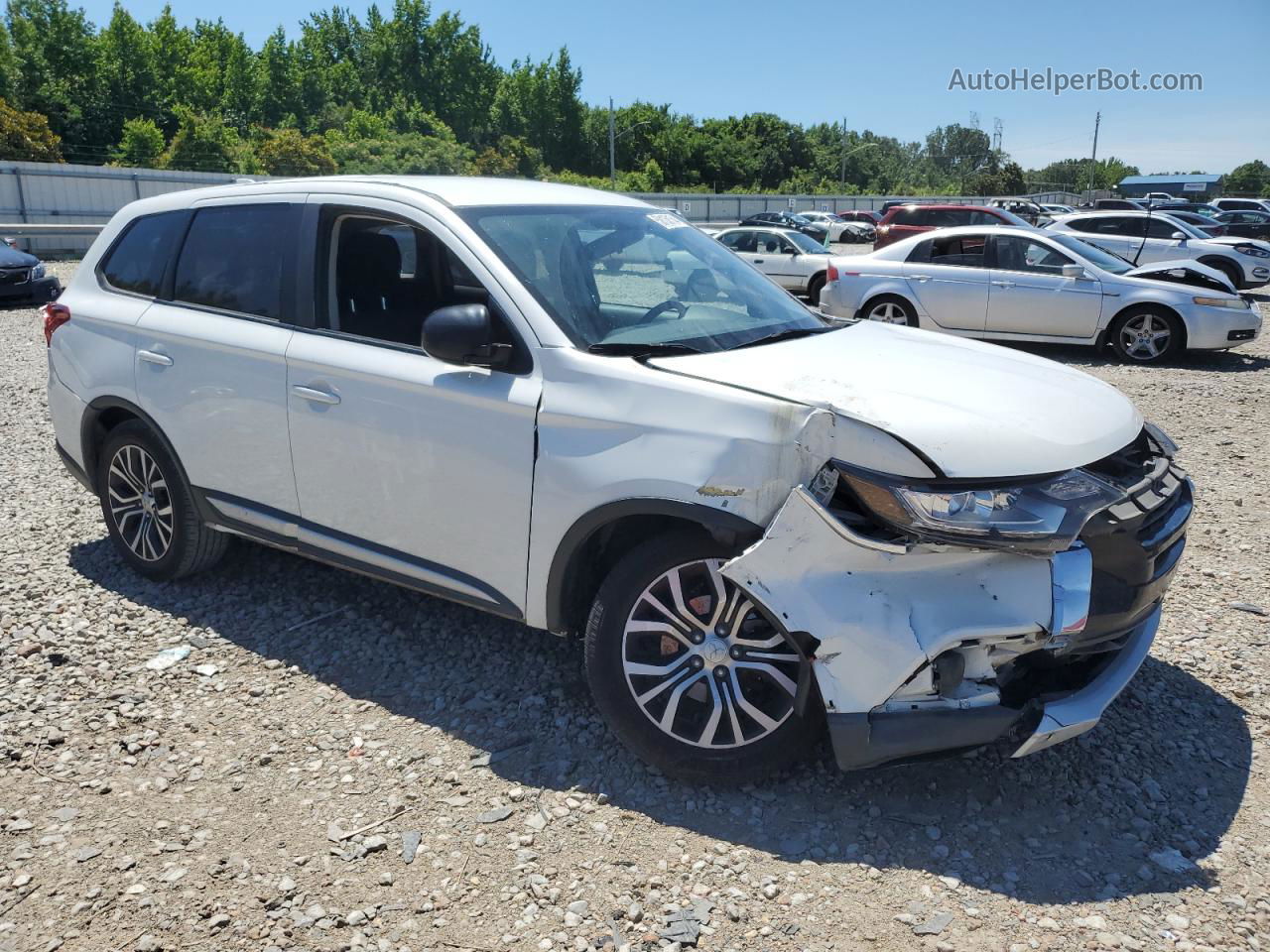 2017 Mitsubishi Outlander Es Белый vin: JA4AD2A37HZ057536