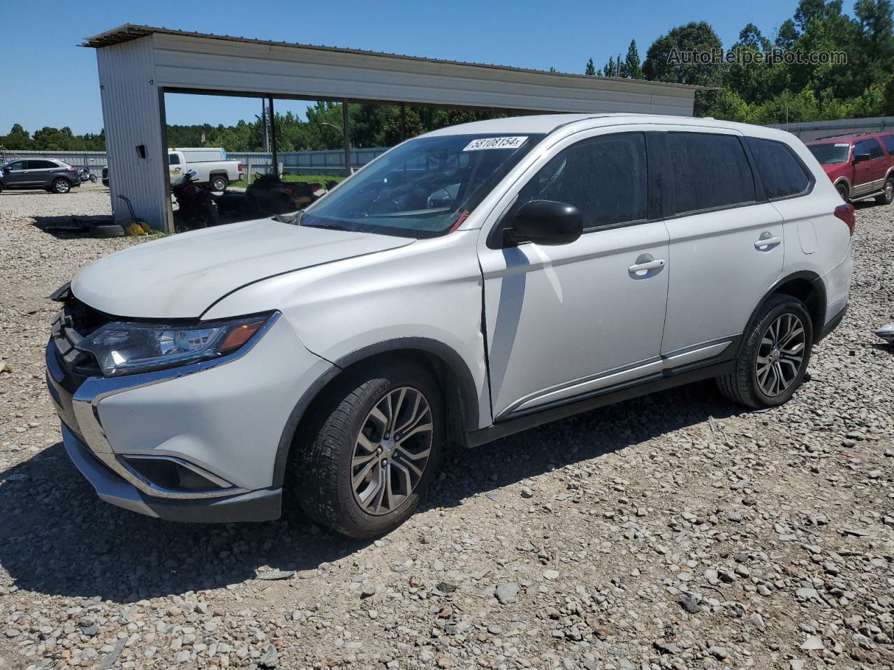 2017 Mitsubishi Outlander Es Белый vin: JA4AD2A37HZ057536