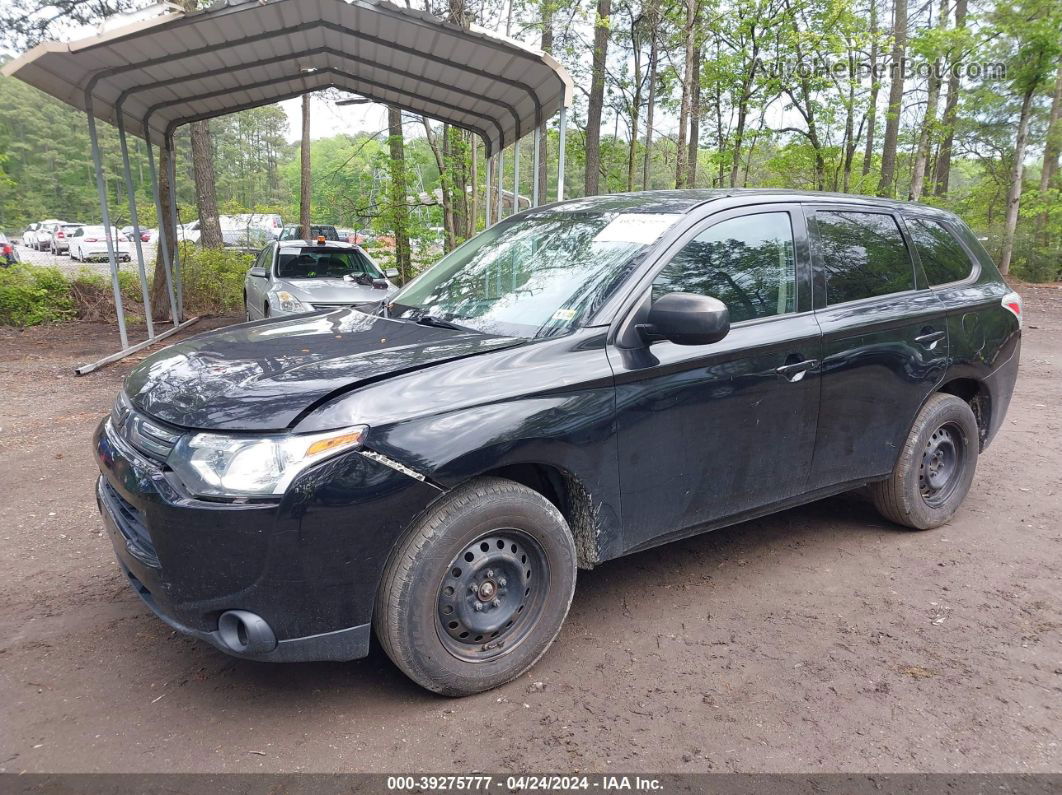 2014 Mitsubishi Outlander Es Black vin: JA4AD2A38EZ000449