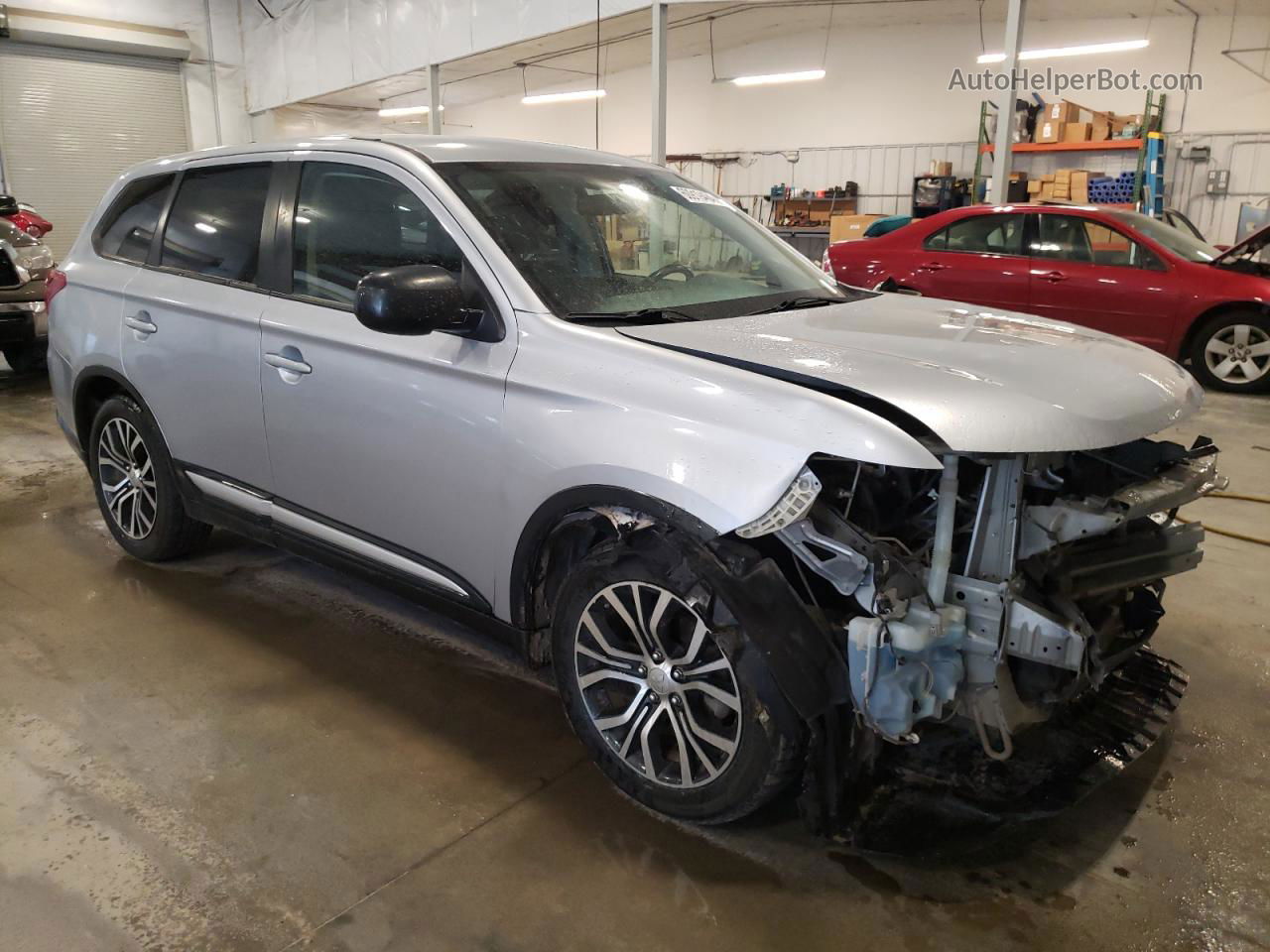 2017 Mitsubishi Outlander Es Silver vin: JA4AD2A38HZ008748