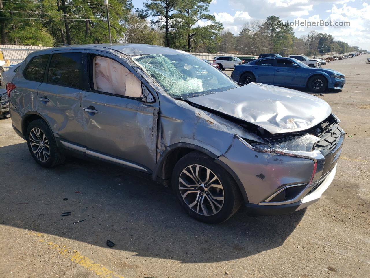 2017 Mitsubishi Outlander Es Gray vin: JA4AD2A38HZ024710