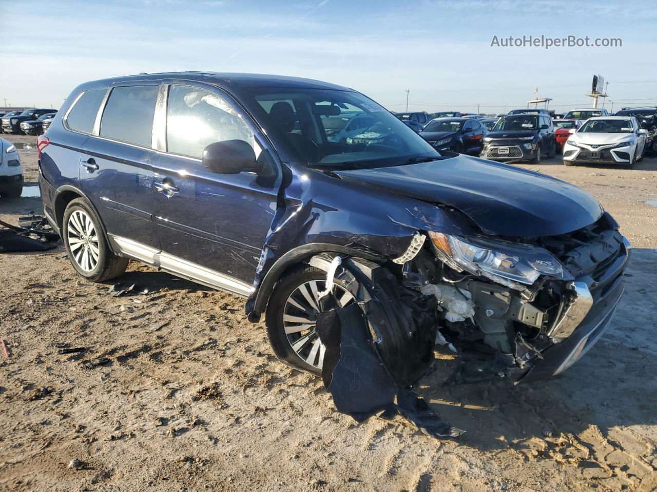 2020 Mitsubishi Outlander Es Черный vin: JA4AD2A38LZ003655