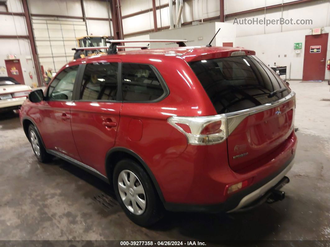 2015 Mitsubishi Outlander Es Red vin: JA4AD2A39FZ003927