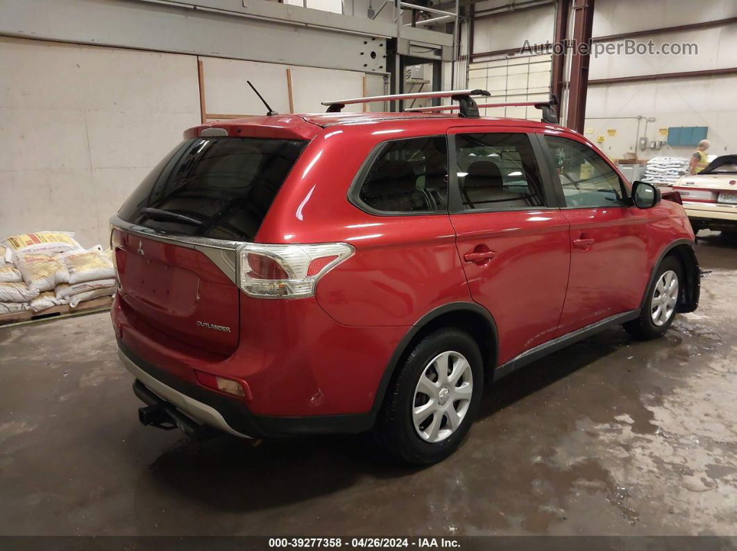 2015 Mitsubishi Outlander Es Red vin: JA4AD2A39FZ003927