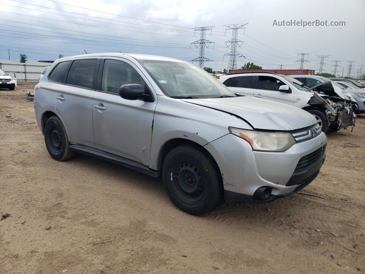 2014 Mitsubishi Outlander Es Серебряный vin: JA4AD2A3XEZ005300