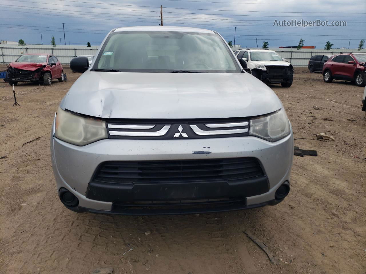 2014 Mitsubishi Outlander Es Серебряный vin: JA4AD2A3XEZ005300