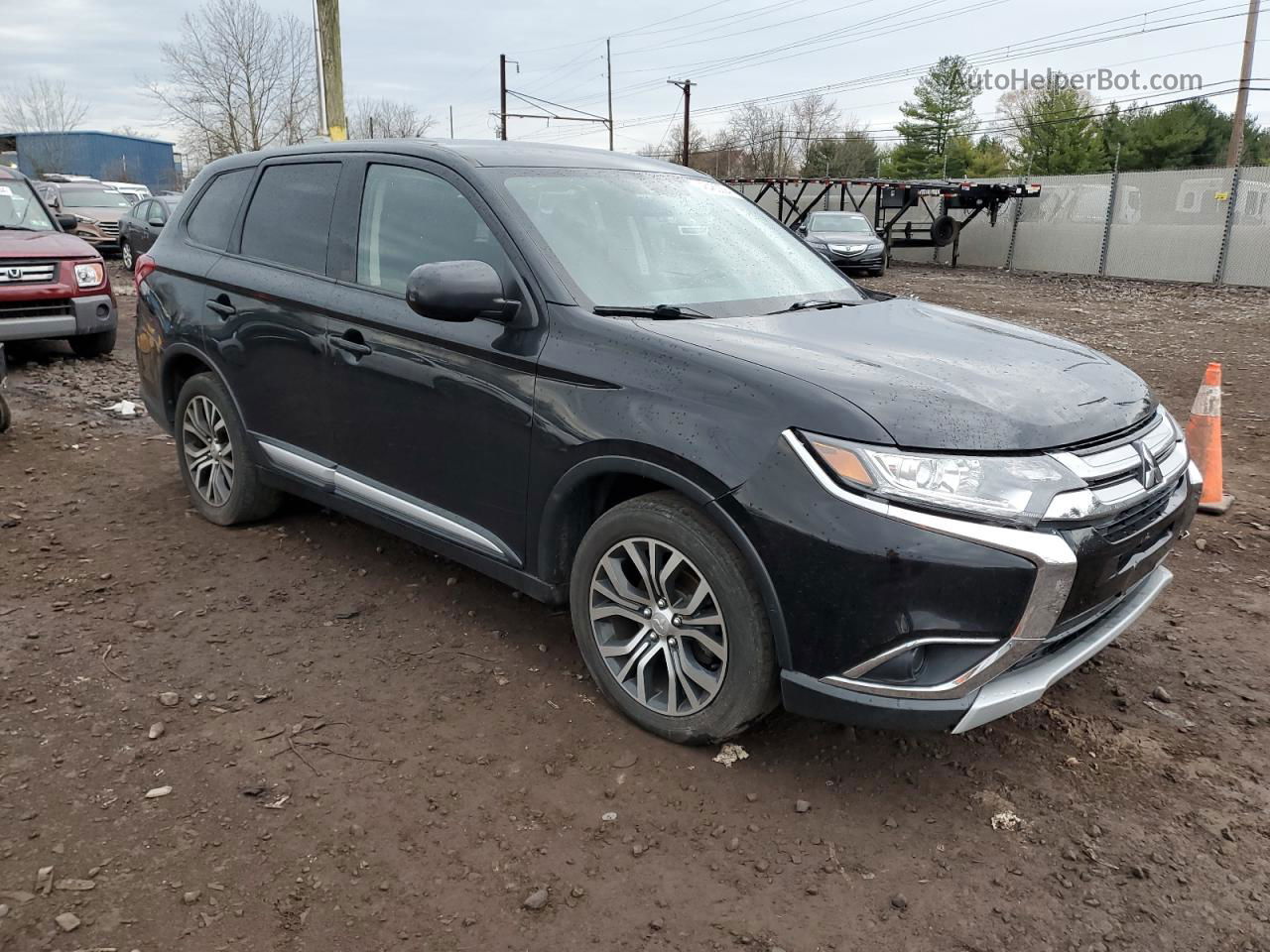 2017 Mitsubishi Outlander Es Black vin: JA4AD2A3XHZ067350