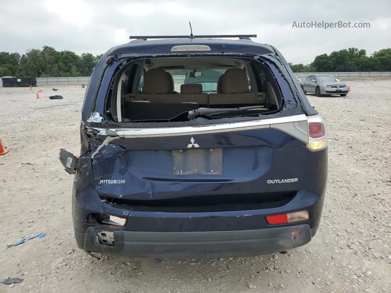 2014 Mitsubishi Outlander Se Blue vin: JA4AD3A30EZ011645