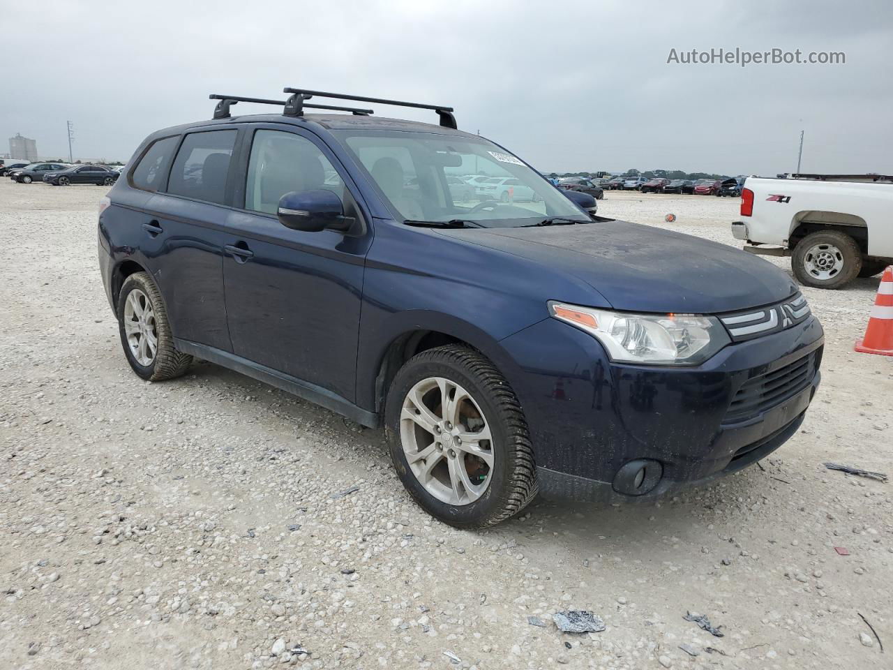 2014 Mitsubishi Outlander Se Blue vin: JA4AD3A30EZ011645