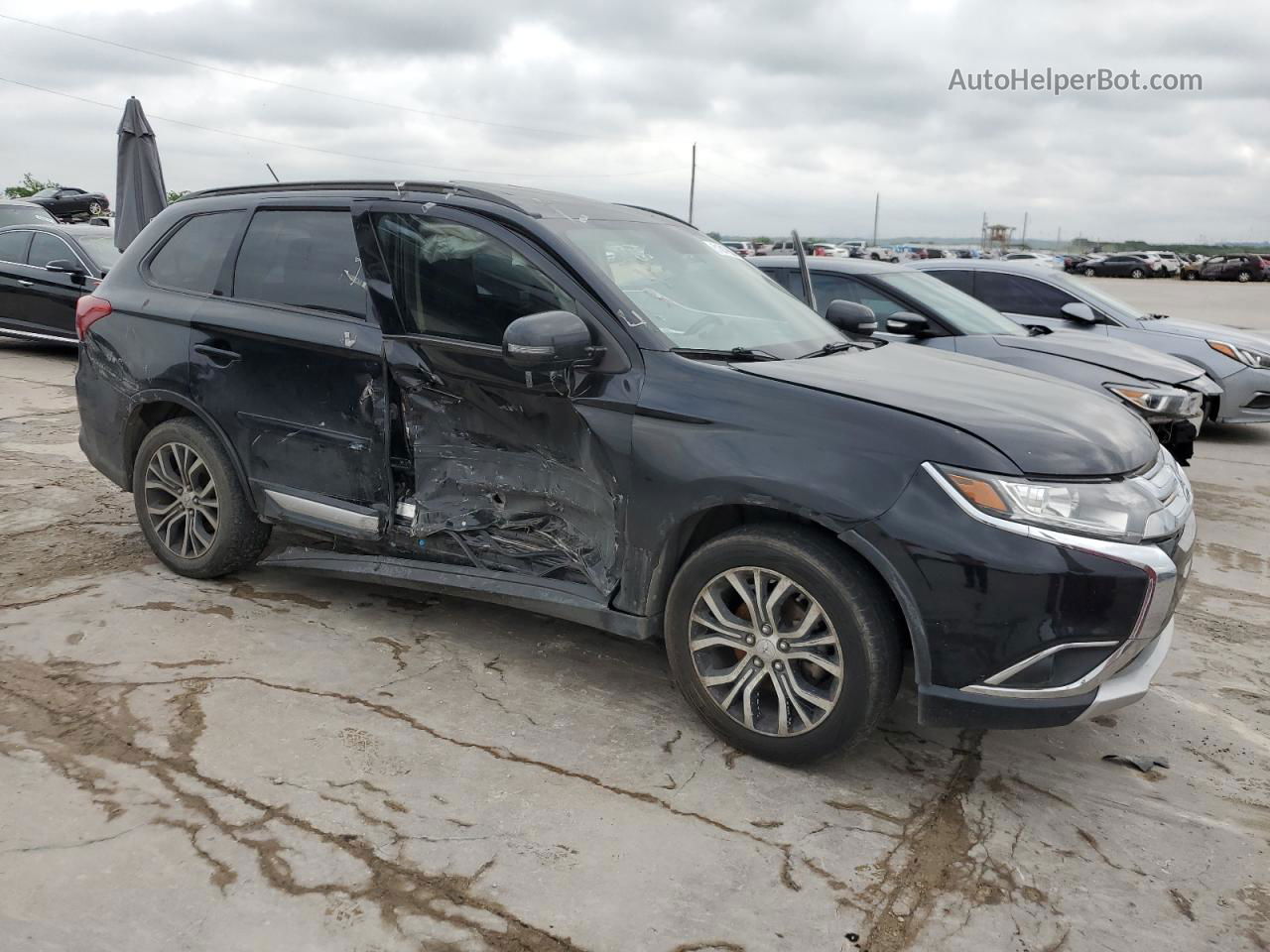 2016 Mitsubishi Outlander Se Черный vin: JA4AD3A30GZ060038