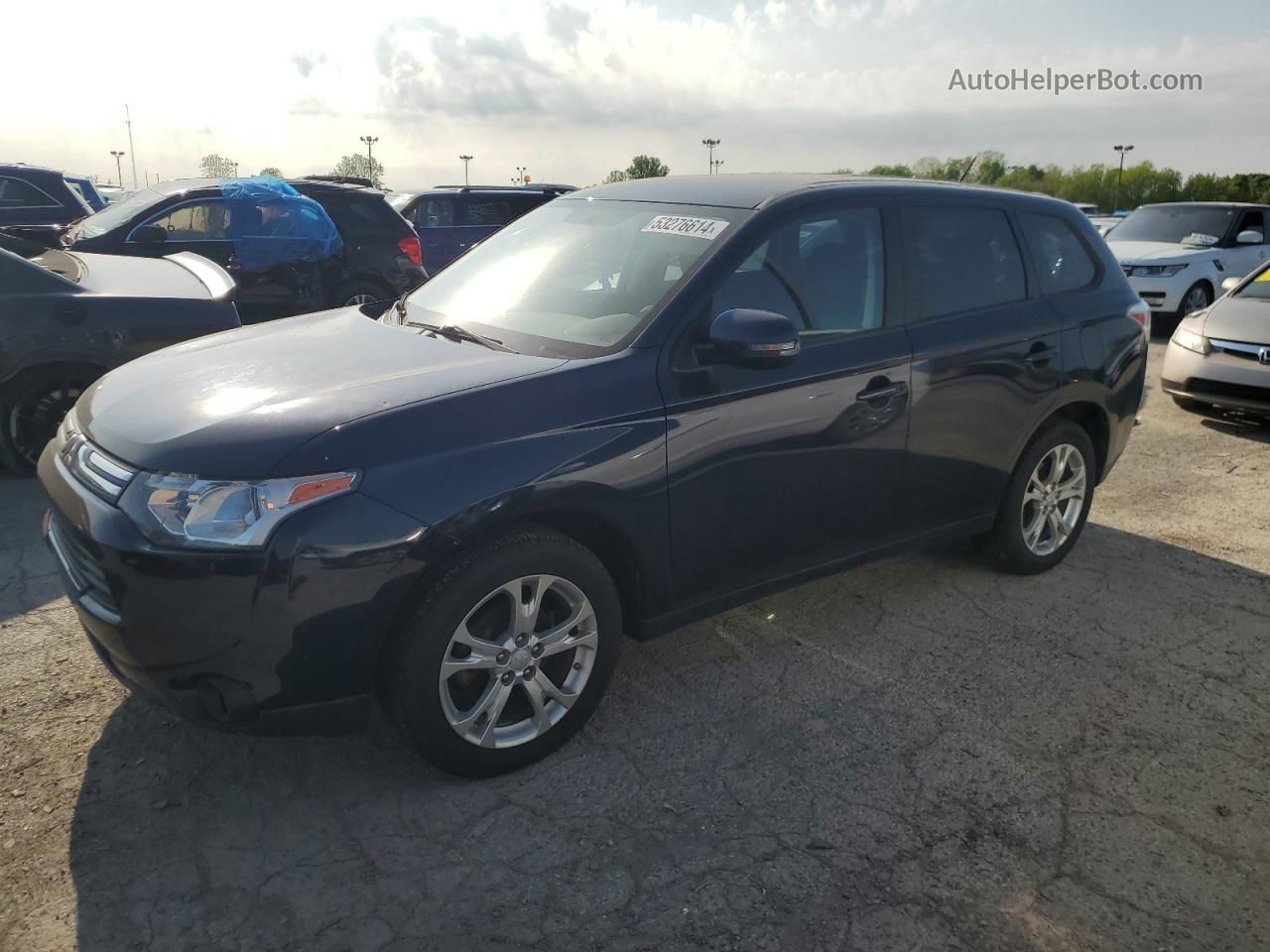 2014 Mitsubishi Outlander Se Синий vin: JA4AD3A31EZ000945