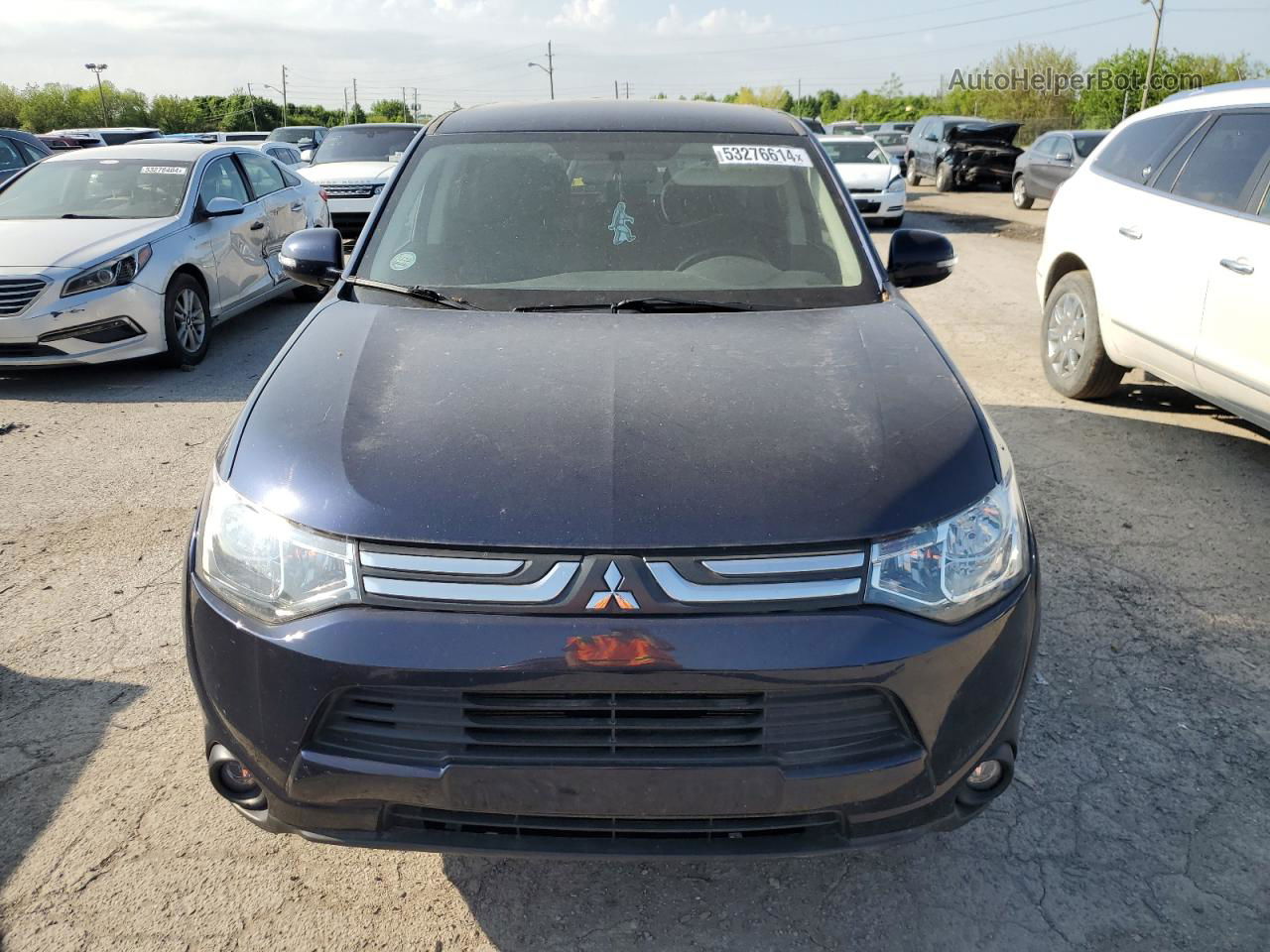 2014 Mitsubishi Outlander Se Синий vin: JA4AD3A31EZ000945