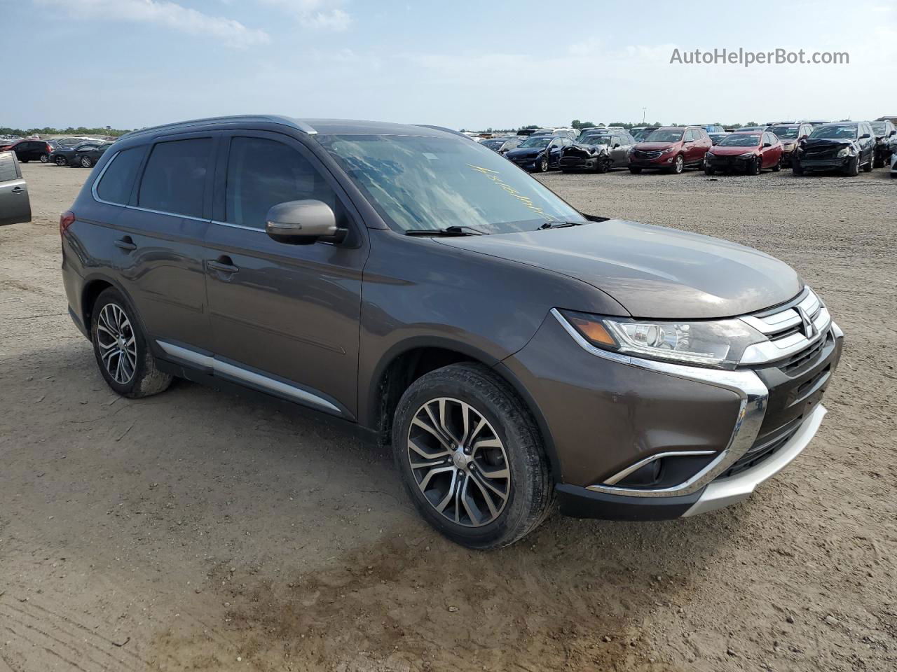 2017 Mitsubishi Outlander Se Brown vin: JA4AD3A31HZ007060