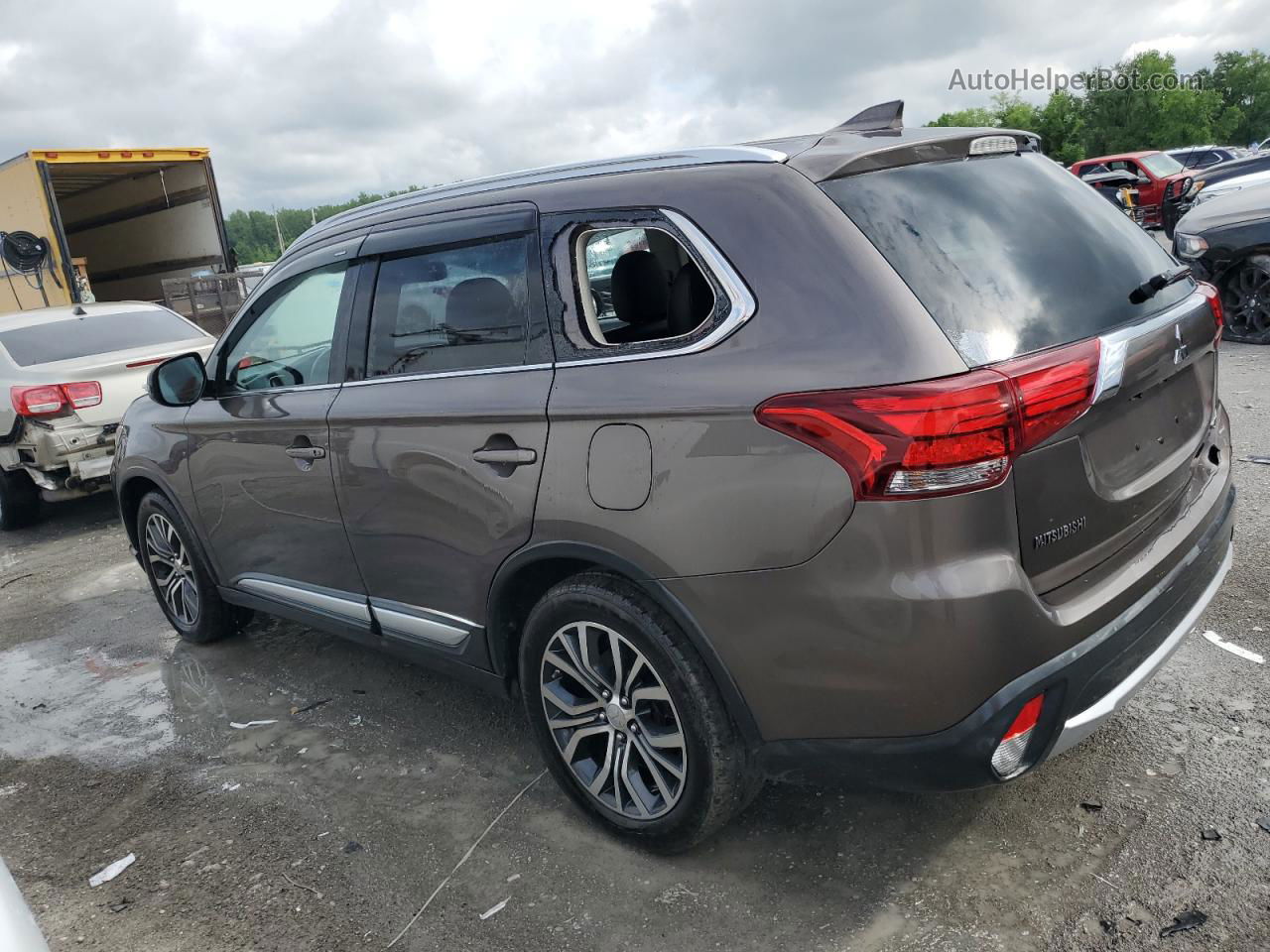 2017 Mitsubishi Outlander Se Brown vin: JA4AD3A31HZ029415