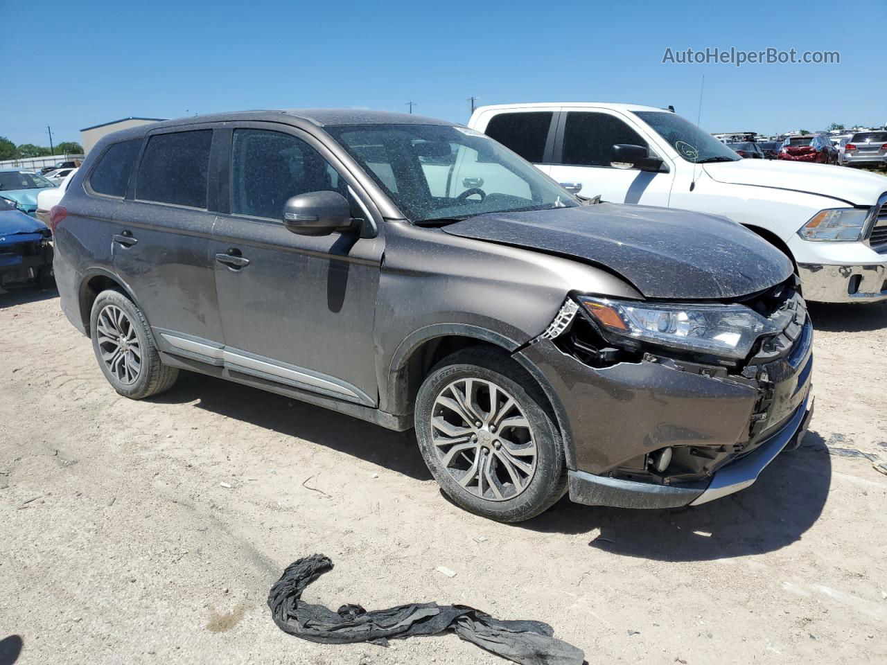 2017 Mitsubishi Outlander Se Коричневый vin: JA4AD3A31HZ059594