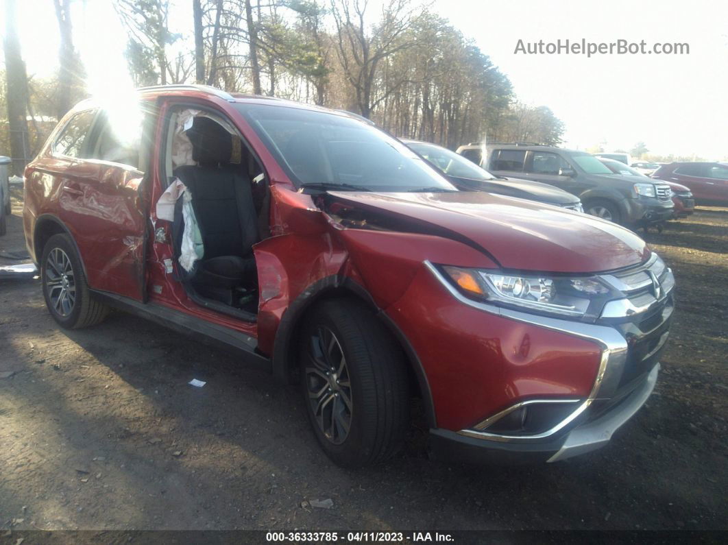 2017 Mitsubishi Outlander Se/sel Красный vin: JA4AD3A31HZ069302