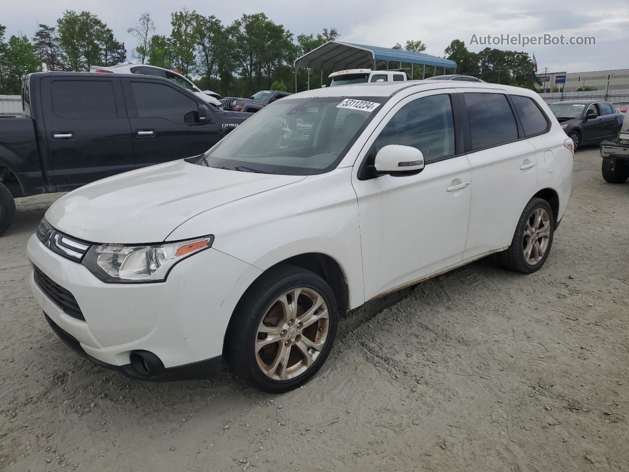 2014 Mitsubishi Outlander Se White vin: JA4AD3A32EZ013526