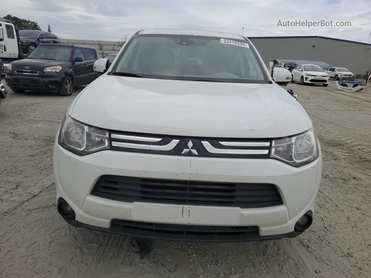 2014 Mitsubishi Outlander Se White vin: JA4AD3A32EZ013526